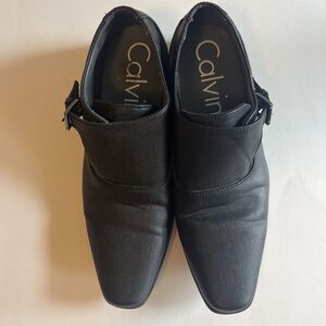 Calvin Klein Shoes Men’s Size 9.5  Brannigan Black Dress Business Casual Buckle